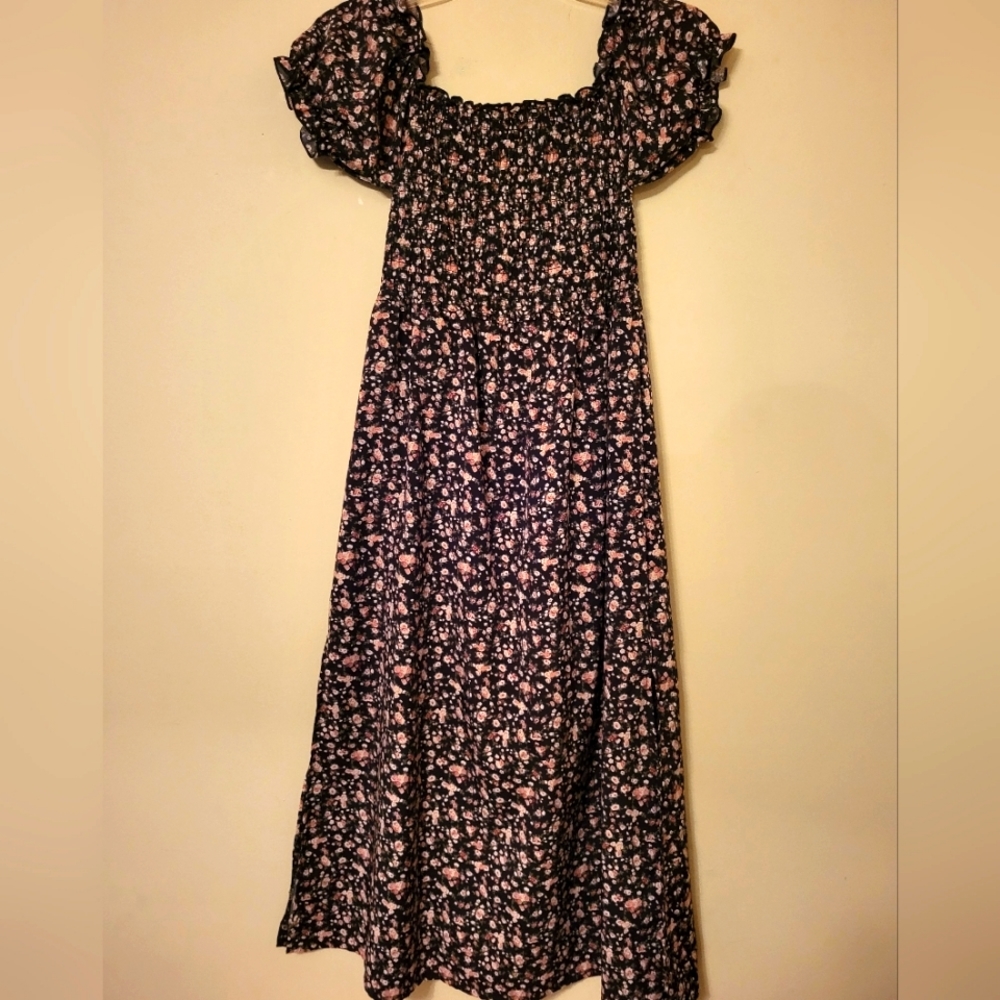 Floral elastic top sundress